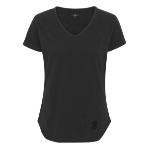 T-SHIRT LOGO V-NECK – BLACK