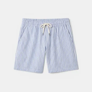 Belcien Stribede Linned Shorts – Hør Sommershorts til Mænd